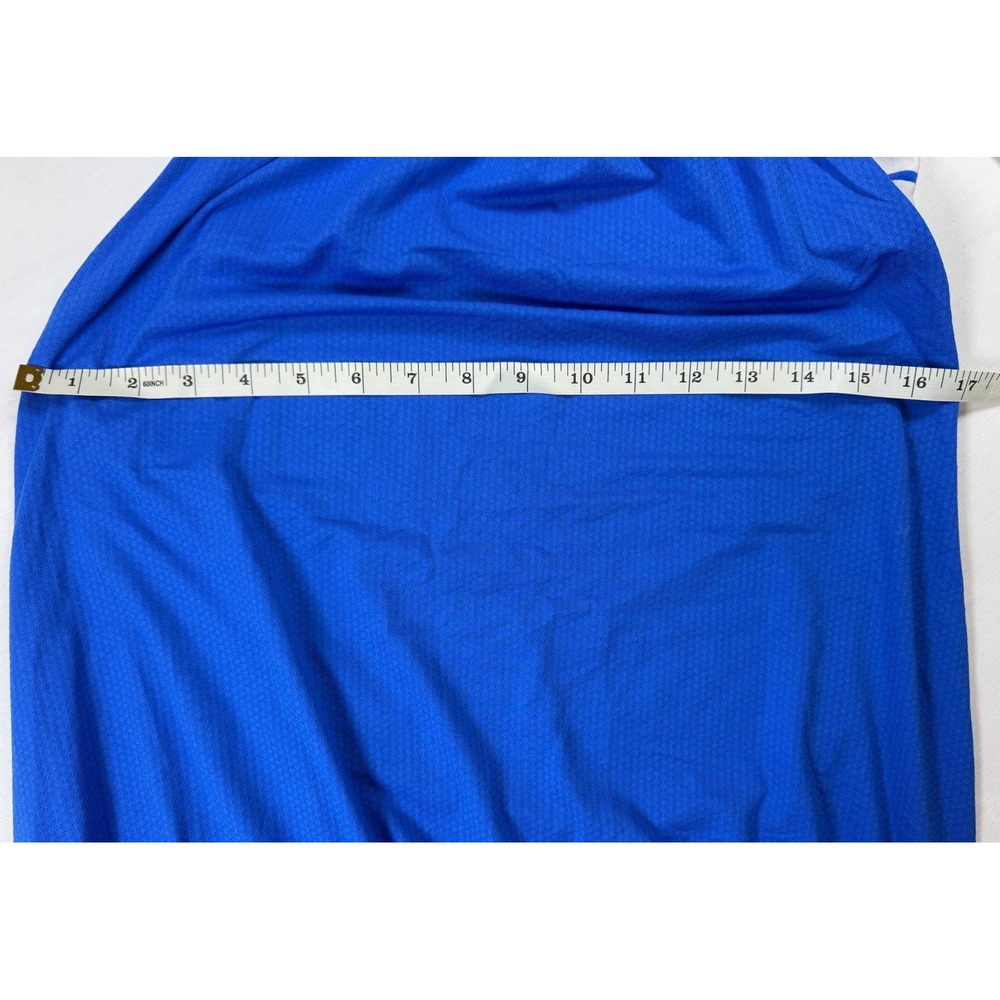 Lululemon No Limits Tank Women 6 Blue EUC 2-in-1 Striped Bra Mesh Activewear - Picture 9 of 13